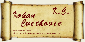 Kokan Cvetković vizit kartica